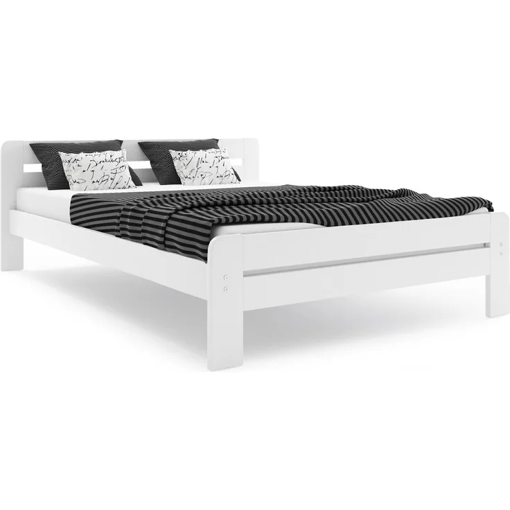 BMS Jugendbett Dallas Weiß mit Matratze 140x200 cm