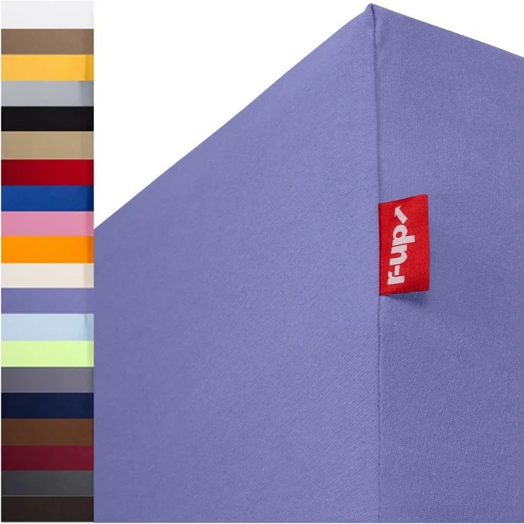 r-up Spannbettlaken Beste 90x200 bis 220x240cm erhältlich! 230 g/m², Baumwolle, Gummizug: fest eingenähtes dauerelastisches Rundumgummi, (1 Stück), (90x200-100x220, 15-35cm Matratzenhöhe, lila) – Bild 5