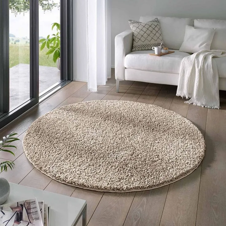 TaraCarpet Langflor-Teppich Venezia Shaggy Hochflor-Teppich, weich und pflegeleicht, rechteckig, Höhe: 35 mm, 35 mm Hochflor, rechteckig, Farbe Beige, Größe 80x250 cm