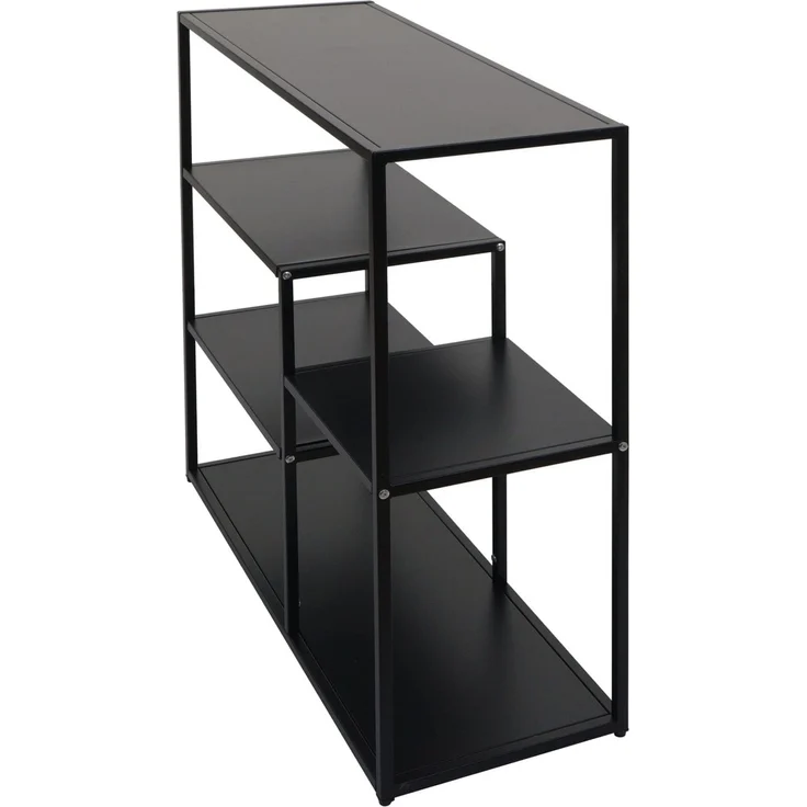 Regal HWC-P98, Wohnregal Standregal Ablageregal, Industrial Metall 80 x 80 x 30 cm ~ schwarz – Bild 7