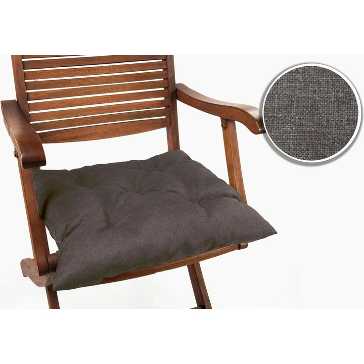 sunnypillow Bankauflage Bankauflage Stuhlkissen viele Farben und Größen zur Auswahl, 50 x 50 cm anthrazit – Bild 2