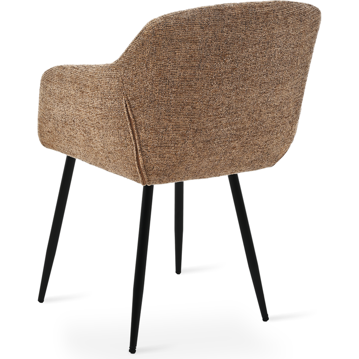 GOEURVANT 711 Esszimmerstühle 4er-Set mit Armlehnen, Chenille - Kaffee – Bild 7