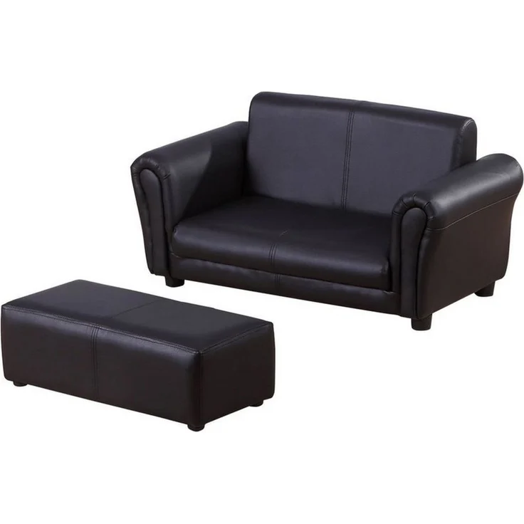 HOMCOM Sofa Kindersofa mit Hocker – Bild 1