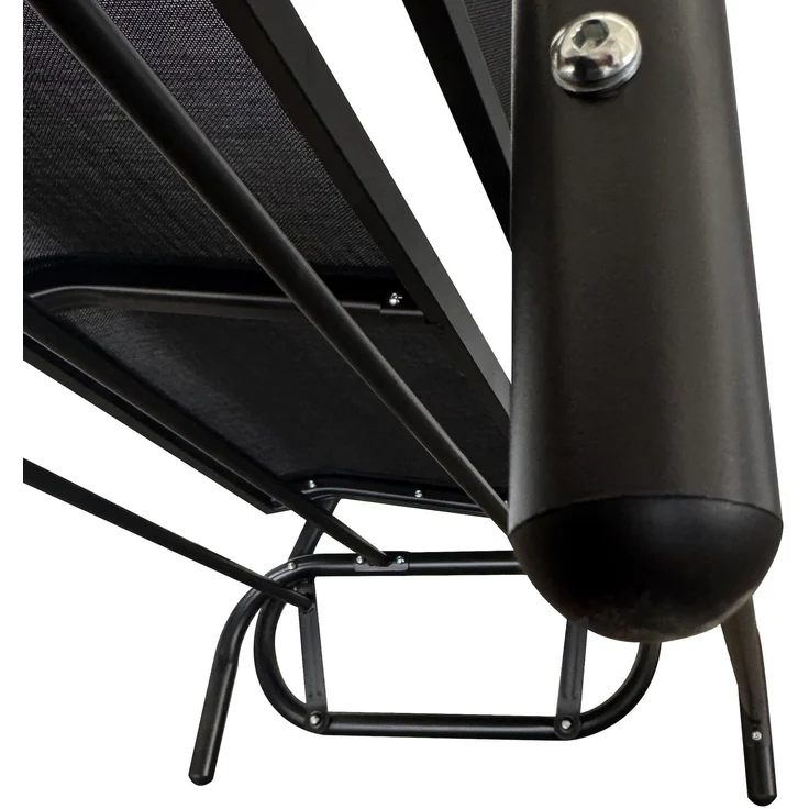 Schaukelbank Gartenbank 3-Sitzer, ca. 151 x 70 x 83 cm – Schwarz – Bild 9