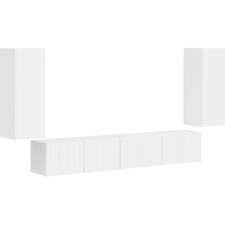 vidaXL TV-Schrankset 4 pcs Weiß Holzwerkstoff 3409159 – Bild 2