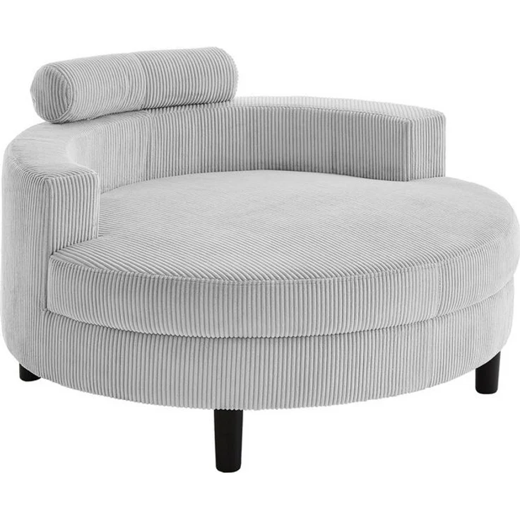 ATLANTIC home collection Loveseat Ravi, XXL- Sessel, inklusive Stauraumhocker, Rückenkissen & drei Zierkissen – Bild 4