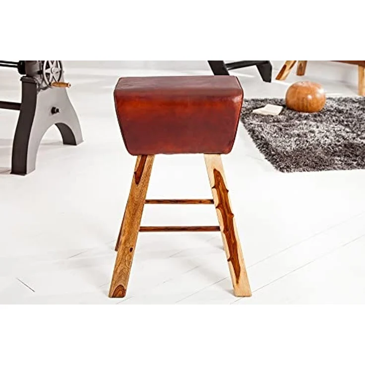 riess-ambiente Barhocker TURNBOCK 75cm coffee / natur, mit Massivholzbeinen – Bild 7