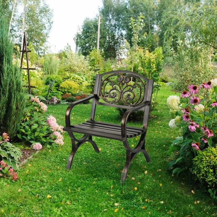Antiker Gartenstuhl aus Metall 10051929_1254 – Bild 2