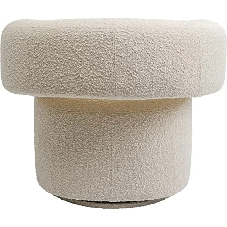 Kare Design Drehsessel Maye, Creme, 360 Grad drehbar, Drehsessel, Sessel, Handarbeit, 86 x 76 x 70 cm (H/B/T) – Bild 5