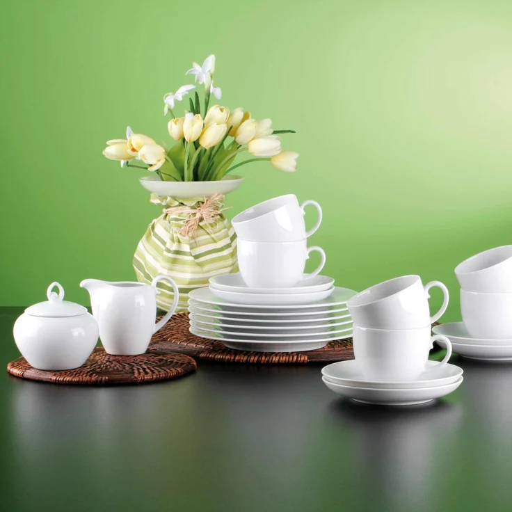 Seltmann Weiden Rondo/Liane Weiß Brotteller ø 17,1 cm 6er Set – Bild 3