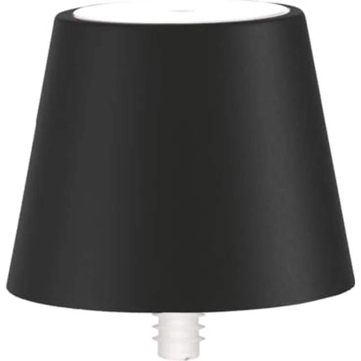 Zafferano, Poldina Stopper Lampe, Kabellose und Wiederaufladbare Flaschenlampe mit Touch Control, Geeignet für den Innen- und Außenbereich, Dimmer, 2200-3000 K, Höhe 11 cm, Farbe Schwarz – Bild 1