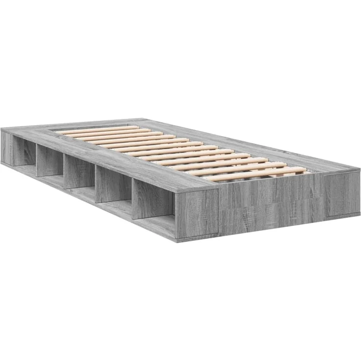 vidaXL Bettgestell Grau Sonoma 90x190 cm Holzwerkstoff 3280529 – Bild 6