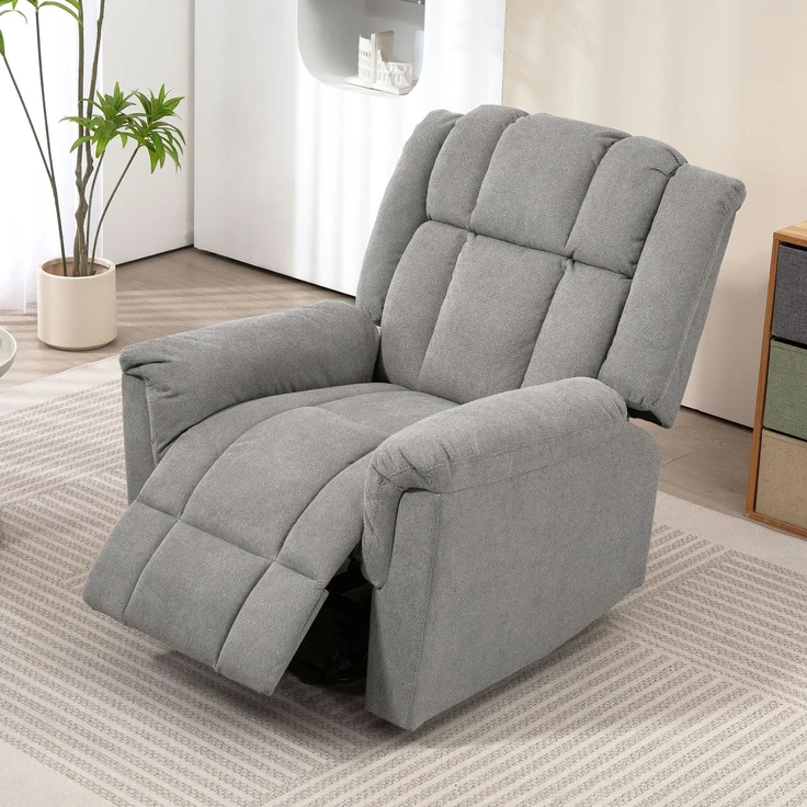 Wohnora-Powerlift-Sessel, Massagesessel mit Wärmefunktion, Polstersessel mit Fußstütze, Seitentasche, Stoffbezug, Dunkelgrau,H 1040cm x T 910cm x B 850cm – Bild 3