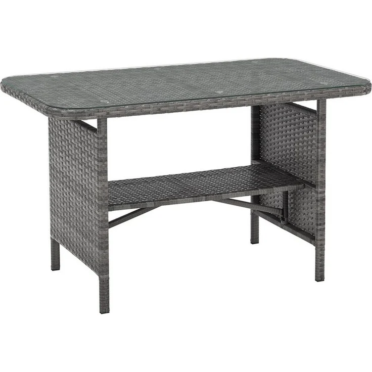SVITA Garten-Essgruppe DALLAS, Polyrattan, 4-teilig, Outdoor Set, 2 Sessel, 2er-Sofa, Esstisch – Bild 3