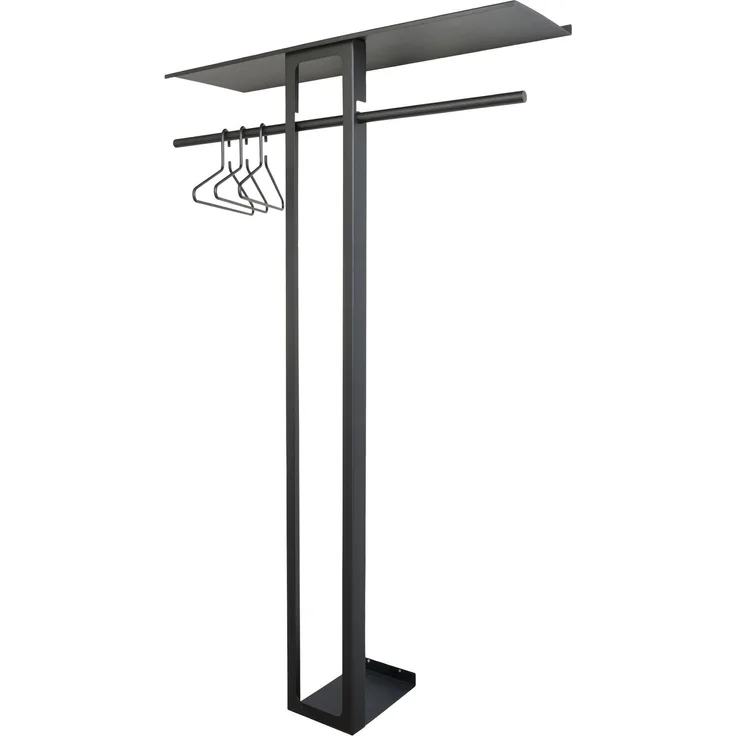 Spinder Design LUNO LARGE 100 Garderobe, Stahl, Modern, Schwarz 100x30x160 cm