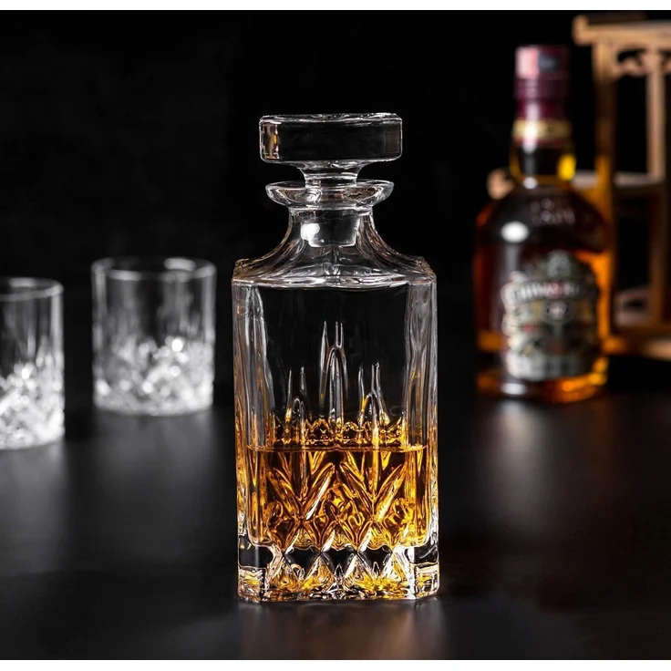 Whiskey Gläser Karaffe Set 5-teilig Bleifrei Kristallgläser 750ml – Bild 6