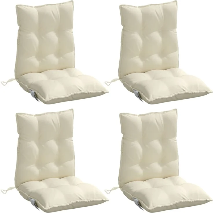 vidaXL Niedriglehner-Auflagen 4 Stk. Creme Oxford-Gewebe 377678 – Bild 3