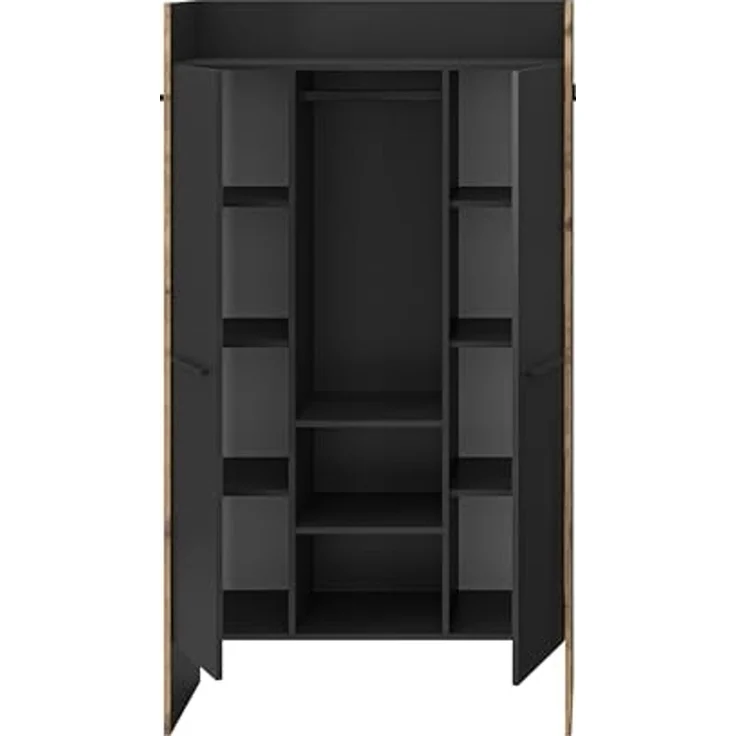 Garderobenschrank >Bueno< in Basalt - 105x189x37cm (BxHxT) – Bild 5