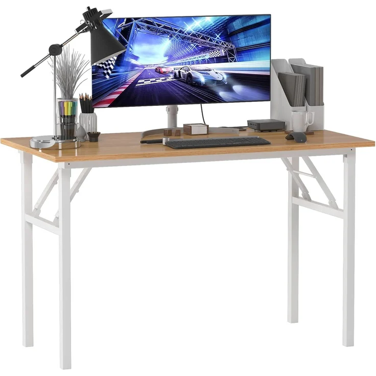 SogesHome Klapptisch Computertisch 120 x 60 x 75 cm PC Tisch Schreibtisch Bürotisch Büroarbeitsplatz für Home Office Verwendung Schreibtisch Esstisch Konferenztisch – Bild 1