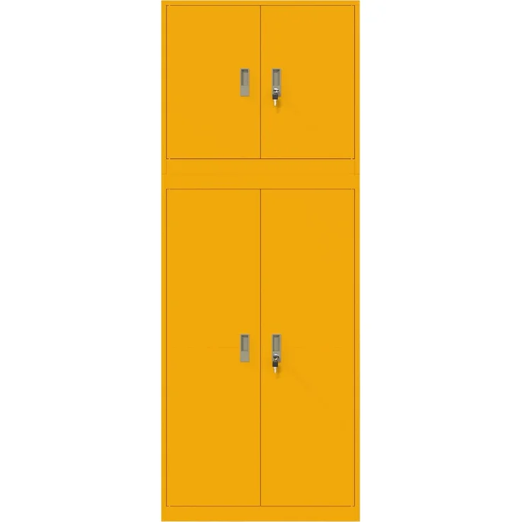 vidaXL Aufbewahrungsschrank 2 stk. Senfgelb 80 x 40 x 210 cm Stahl 3438744 – Bild 8