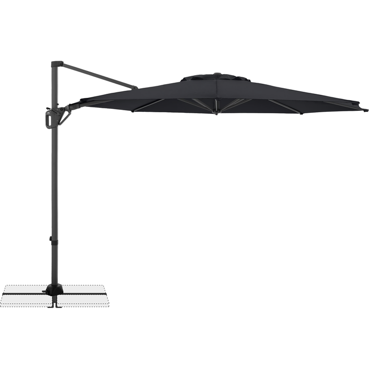 Doppler Sonnenschirm / Ampelschirm "LIFE 310 Side", anthrazit, Ø 310 cm