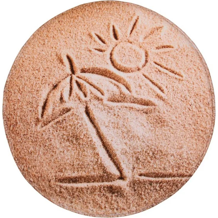 Sanilo Badematte Sunshine, Höhe 15 mm, schnell trocknend, Polyester, rund, Memory Schaum