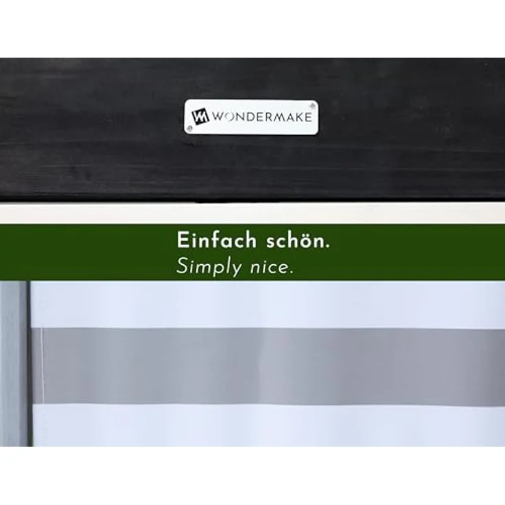 WONDERMAKE Sandkasten quadratisch 120x120 cm mit Abdeckung, Dach, Deckel, Sitzbank und Bodenbank, Holz, grau schwarz, UV-Schutz – Bild 7