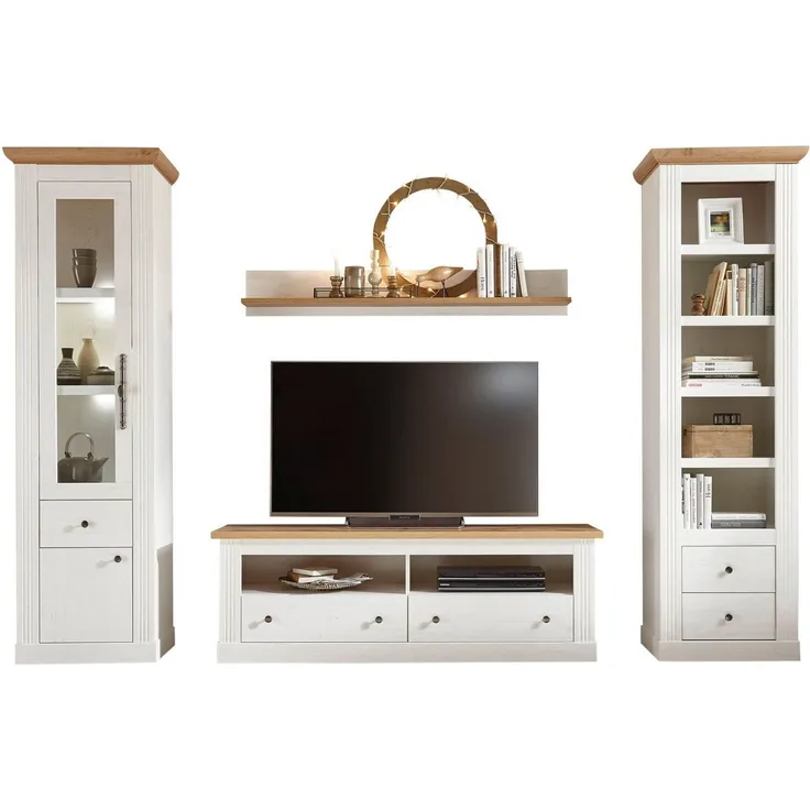 Home affaire Wohnwand Westminster, (Set, 4-St), im romantischen Landhausstil, exclusiv by Otto