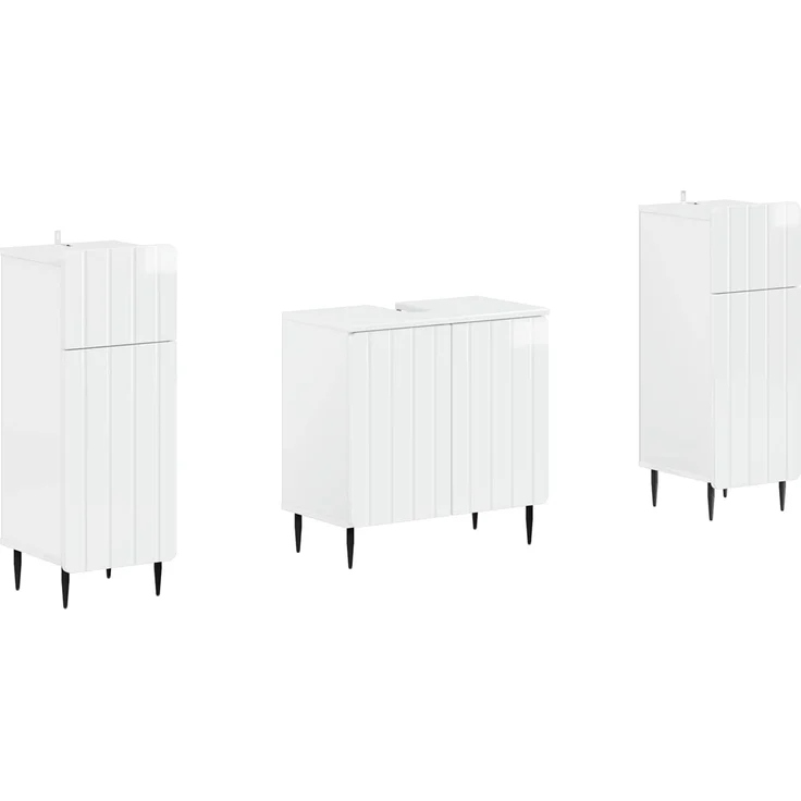vidaXL 3-teiliges Badezimmer-Schranksystem ZWOLLE 3 stk. 3418003 – Bild 2