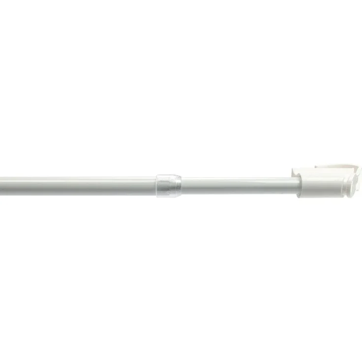 Liedeco Scheibenstange, Ø 12 mm, 1-läufig, ausziehbar, ohne Bohren, geklemmt, Kunststoff, Metall – Bild 1