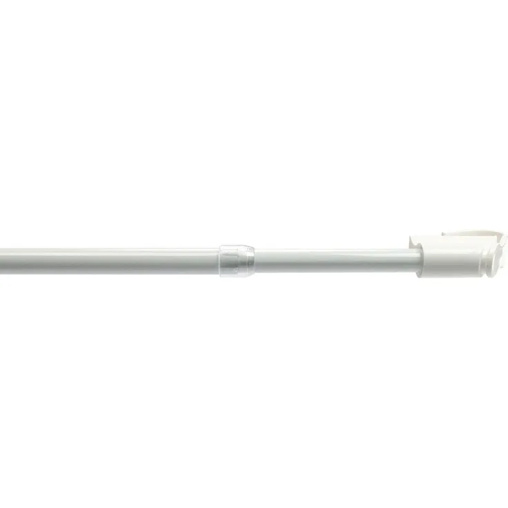 Liedeco Scheibenstange, Ø 12 mm, 1-läufig, ausziehbar, ohne Bohren, geklemmt, Kunststoff, Metall