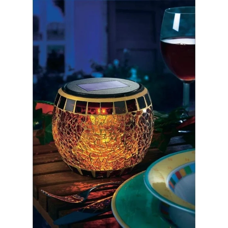 Esotec Solarleuchte Brillant, Mosaik LED-Tischleuchte – Bild 2