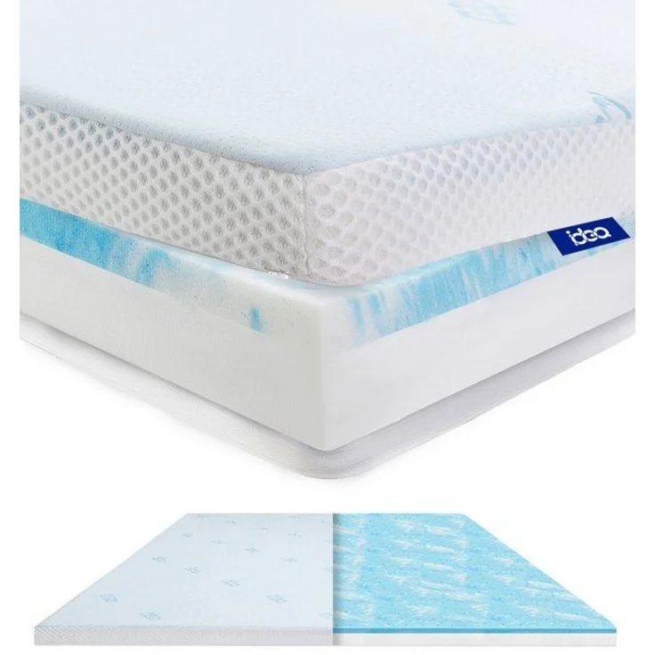 Esun, Topper Topper, Gel Matratzen Topper H3/H4 aus 7,5 cm Höhe Memory Foam Gewebe, 7.5 cm hoch, (Set, Geeignet für Seiten-, Rücken- und Bauchschläfer), Bequeme Matratzentopper für Boxspringbett und Unbequemem Betten – Bild 4