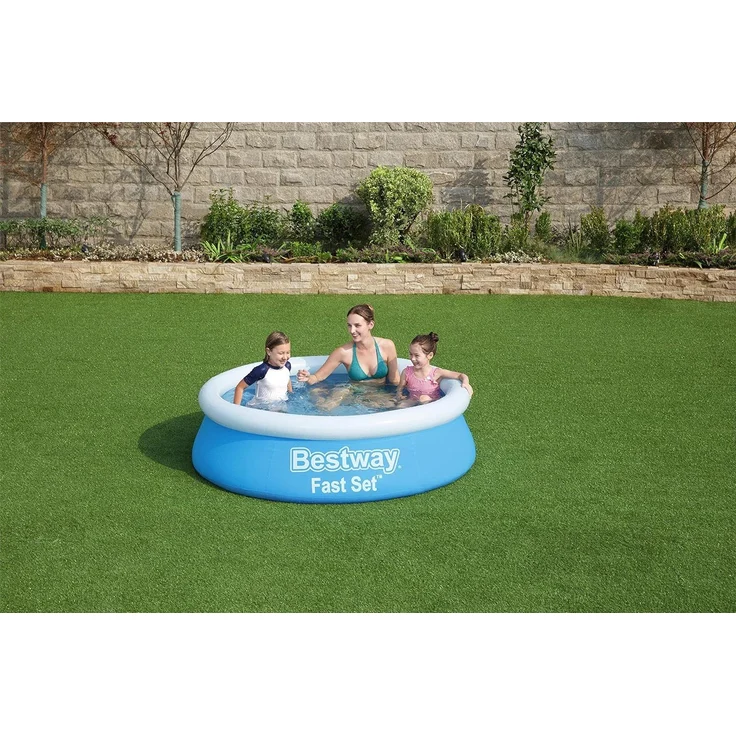 Bestway Fast Set Aufblasbarer Pool Rund 183x51 cm Blau 92844 – Bild 5