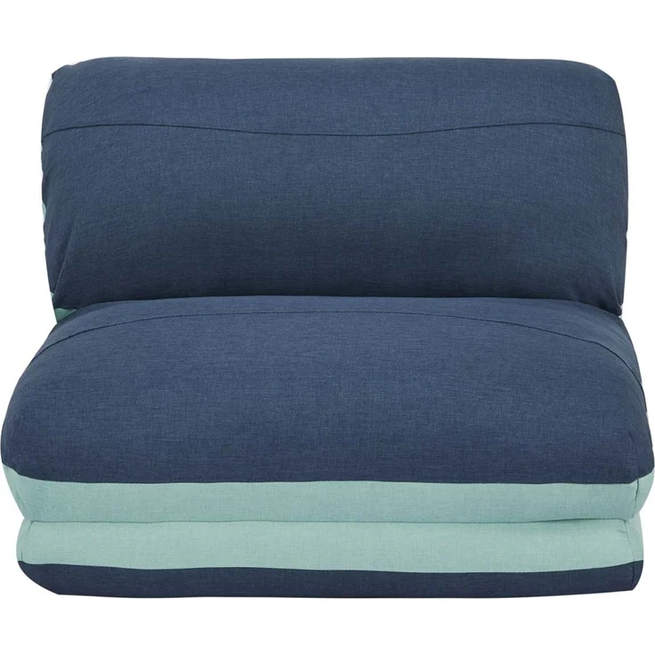 Schlafsessel HWC-E68, Schlafsofa Funktionssessel Klappsessel Relaxsessel, Stoff/Textil ~ hellblau/dunkelblau – Bild 3