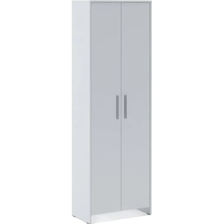 Dmora - Schuhschrank Ionio, Schuhregal, Mehrzweck-Eingangsgarderobe, Möbel für Schuhe, 65x38h197 cm, Weiß – Bild 2