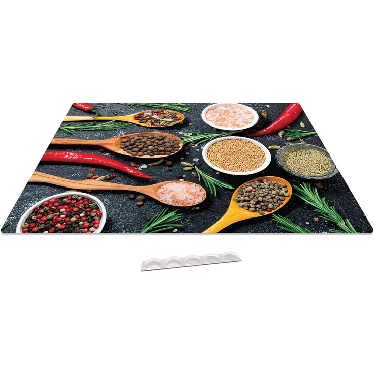 ALLboards Schneidebrett Glas Herdabdeckplatte Schneidebrett 30x40 cm Arbeitsplatte Herdschutz, Glas – Bild 7
