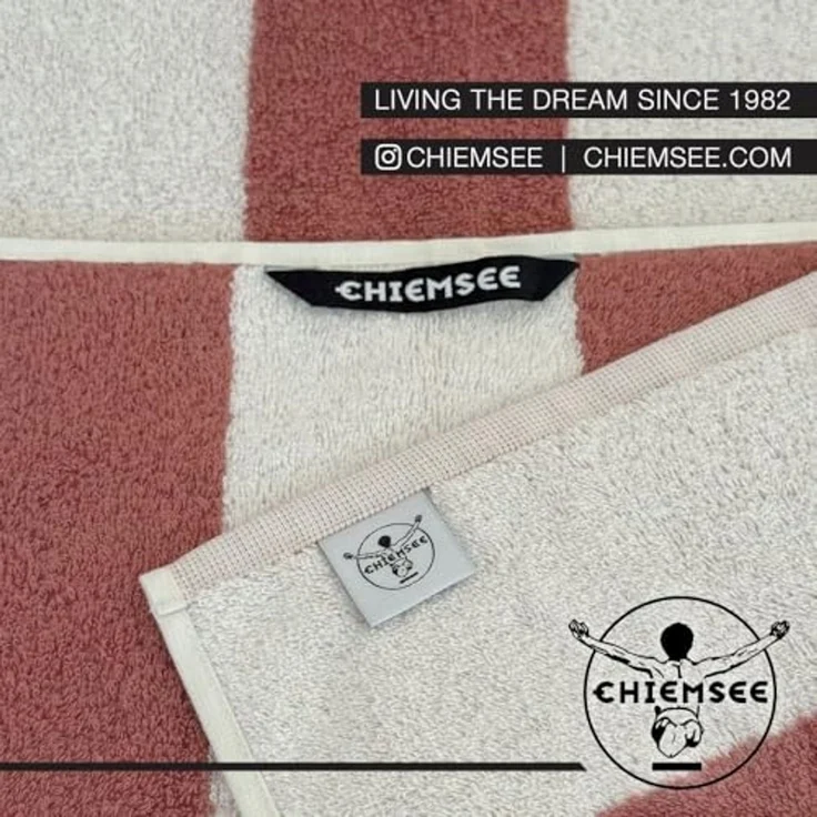 Chiemsee Handtücher 100% Baumwolle, Frottier, gestreift, Logo-Schriftzug – Bild 4