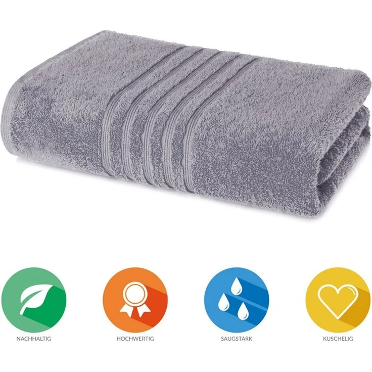 Lavea Saunatuch Bali Saunahandtuch 80x200 cm Saunahandtuch XXL 80x220 cm, Weiches Bio-Baumwollfrottee (1-St), pflegeleicht, GOTS-zertifiziert, extra saugstark mit 500g/m² – Bild 2