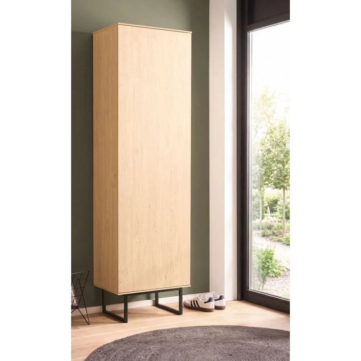 Garderobenschrank Breda in Eiche Schuhschrank 58 x 200 cm – Bild 5