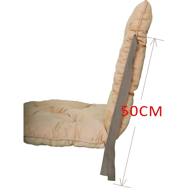 Home Feeling Bankauflage Bankauflage mit Rückenteil ca. 100x98 cm, beige, UV beständiger Stoff! – Bild 5