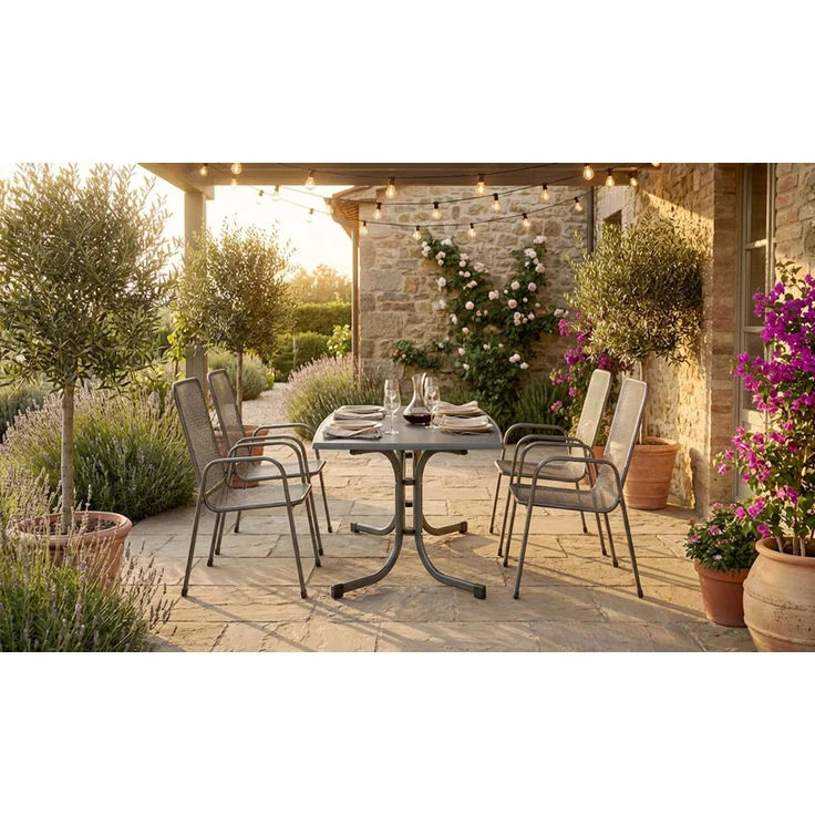 MFG Garten-Essgruppe Boulevard 4 Personen Metall anthrazit – Bild 5
