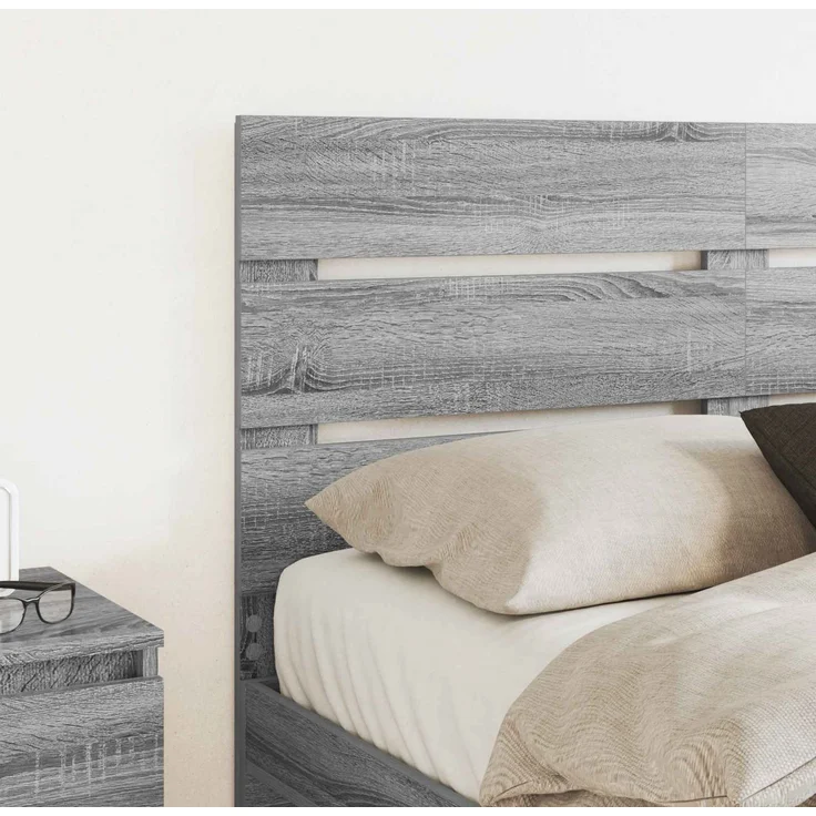vidaXL Kopfteil Graues Sonoma Holzwerkstoff 100 x 143 x 3 cm Grau – Bild 3