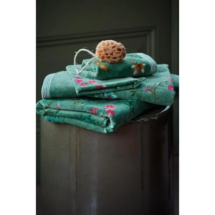 PiP Studio Gästehandtuch Les Fleurs_Green_UV_UV_30x50 1 Gästehandtuch 30 x 50 cm, Frottier (1-St), Gästetuch Gästehandtuch – Bild 4