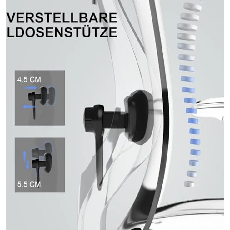 SIHOO Ergonomischer Schreibtischstuhl, Drehstuhl hat Verstellbarer Lordosenstütze, Kopfstütze und Armlehne, Höhenverstellung und Wippfunktion, Rückenschonend, Bürostuhl bis 150kg/330LB Belastbar – Bild 7