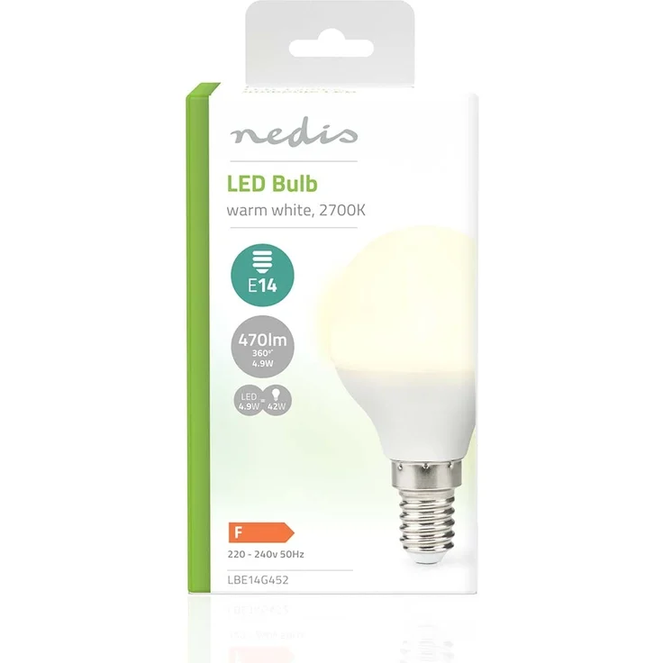 LED-Lampe E14 | G45 | 4.9 W | 470 lm | 2700 K | Warmweiss | Matte lampe | 1 Stück – Bild 3