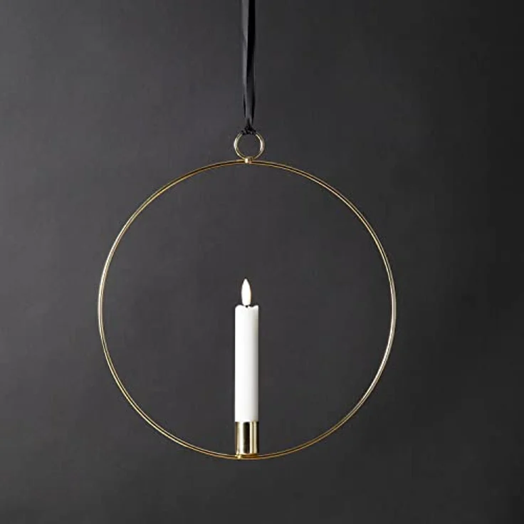 MARELIDA Hängeleuchte Dekoring mit LED Kerze Flamme mit Aufhänger 28,5cm Timer Batterie, LED Classic, warmweiß (2100K bis 3000K) – Bild 2