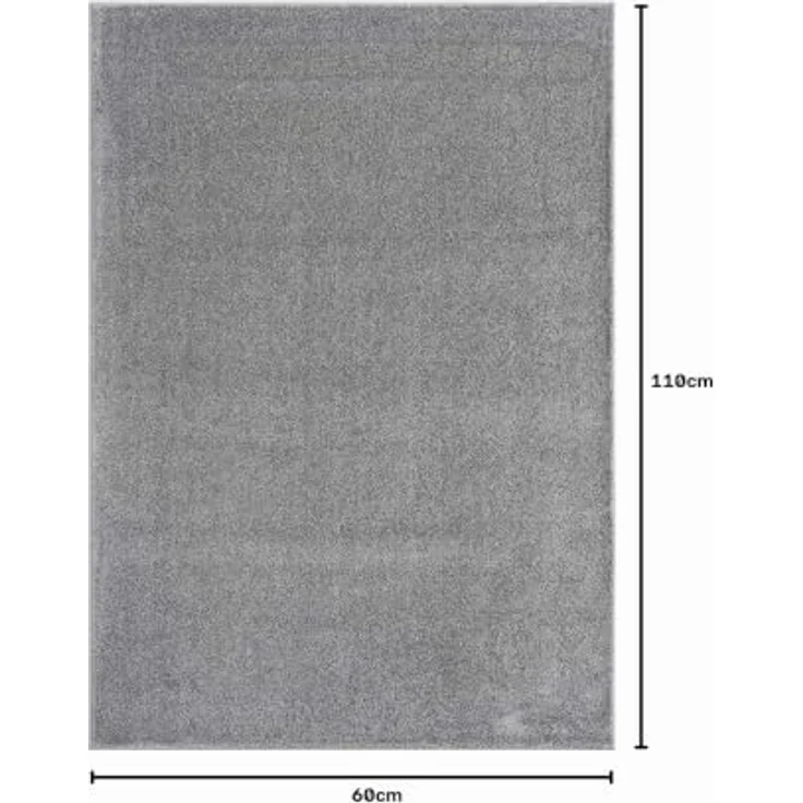 Mia's Teppiche Emely Moderner Weicher Kurzflor (17 mm) Wohnzimmer Teppich - Anthrazit - 60x110 cm – Bild 2