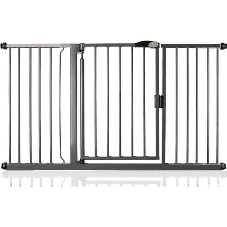Bettacare Automatisch Schließendes Treppengitter, 147cm - 154cm, Schiefergrau, Druckmontage-Sicherheitsgitter, Babygitter, Sicherheitsschranke für Türen, Flure und Räume – Bild 2