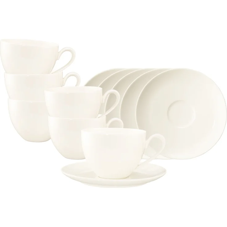 Seltmann Weiden Savona Milchkaffeetasse mit Untertasse 340 ml Fine Diamond 6er Set – Bild 1